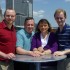 Left to right: son Kevin, husband Dennis, Mrs. Coffey, and son Sean